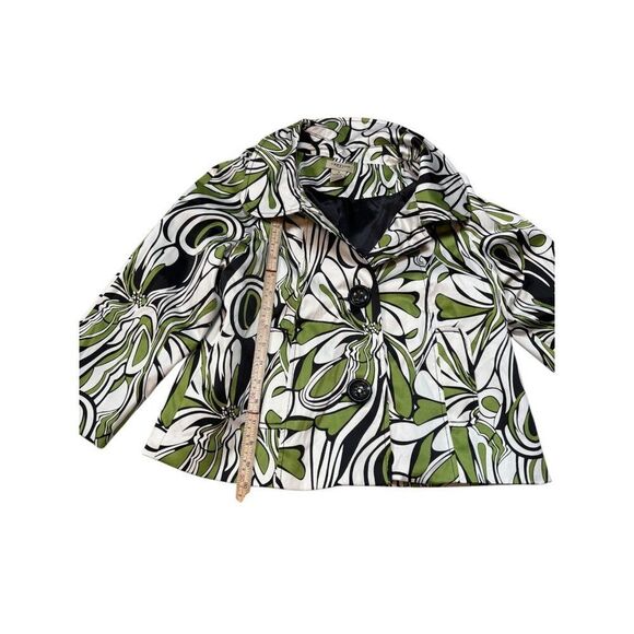 vertigo Womens Abstract Print Cropped Jacket With Large Buttons & Collar medium - Picture 6 of 10